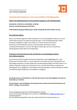 Interkulturelle Kompetenz in der ehrenamtlichen Fl&uuml;chtlingsarbeit