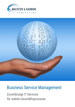 Business Service Management - Wachter & Karbon IT