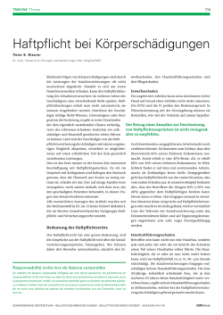 Haftpflicht bei K&ouml;rpersch&auml;digungen