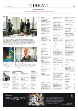 Das aktuelle ZEIT-Inhaltsverzeichnis als PDF