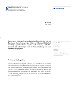DRB-Stellungnahme Nr. 08/16
