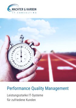 Performance Quality Management - Wachter & Karbon IT