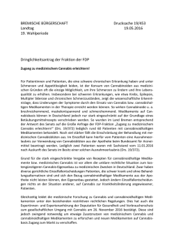 Dringlichkeitsantrag der Fraktion der FDP