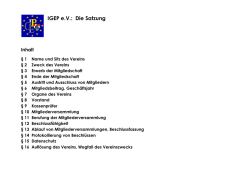 IGEP e.V.: Die Satzung