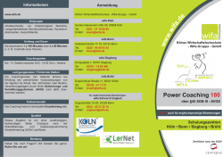 Power Coaching - Wifa-Gruppe