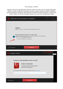 Driver Booster von IObit k&uuml;mmert sich um die Aktualit&auml;t Ihrer