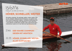 höher, schneller, weiter