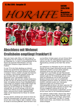 horaffe - TSV Crailsheim