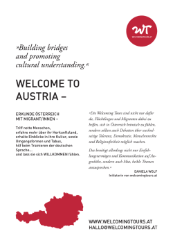 Die Welcoming Tours sind nicht nur daf&uuml;r da, Fl&uuml;chtlingen und