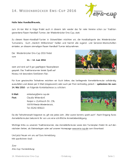 Ems-Cup 2016 Einladung