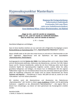 Hypnoakupunktur Masterkurs