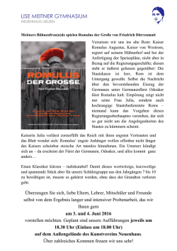 Einlass um 18.00 Uhr - Lise-Meitner
