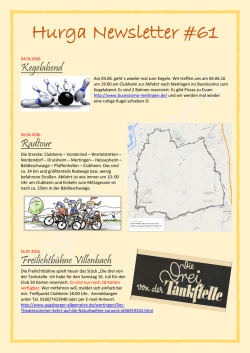 Hurga Newsletter #61