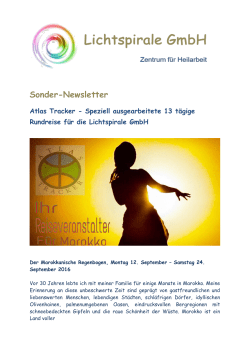 Sonder-Newsletter - Lichtspirale GmbH