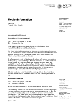 Medieninformation - Polizei Sachsen