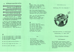 Programm meiner Konfirmation 1987