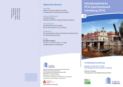 Interdisziplin&auml;res PCA-Xpertenboard L&uuml;neburg 2016