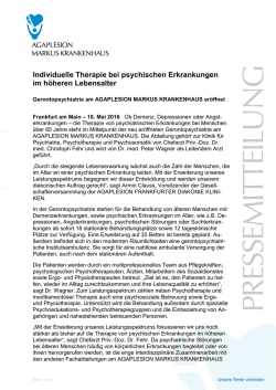 Individuelle Therapie bei psychischen Erkrankungen