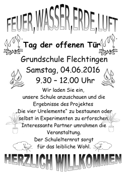 Tag der offenen Tür Grundschule Flechtingen Samstag, 04.06.2016