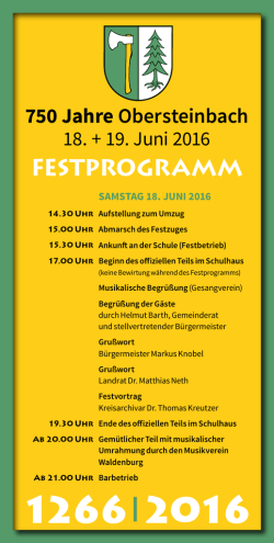 Festprogramm - Waldenburg