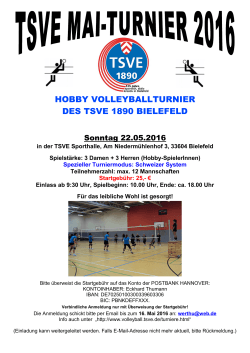 TSVE-Maiturnier 2016 - Volleyball