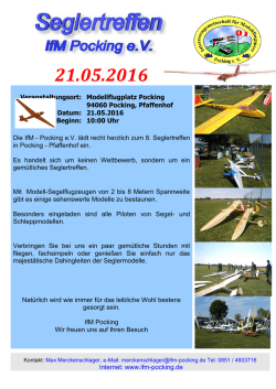 IFM Seglertreffen am 21. Mai 2016 - IFM