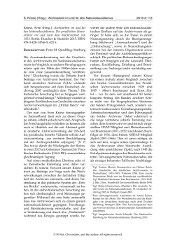 S. Kriese (Hrsg.): Archivarbeit im und für den - H-Soz-Kult