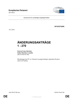 DE DE ÄNDERUNGSANTRÄGE