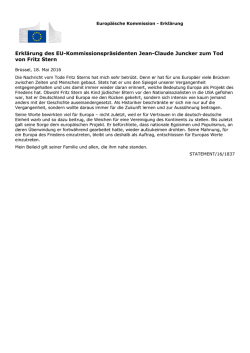 Erklärung des EU-Kommissionspräsidenten Jean
