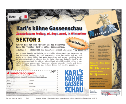 SEKTOR 1 Karl`s kühne Gassenschau