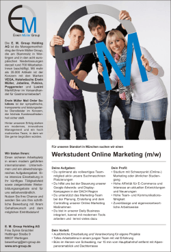 Werkstudent Online Marketing (m/w)