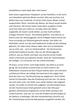 Heinkelfahren macht Spa&szlig;, aber nicht immer! Nach einem