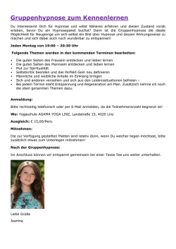 Gruppenhypnose zum Kennenlernen