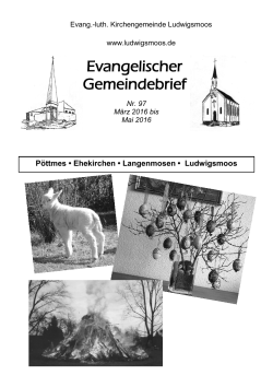 März 2016 - evangelische Kirchengemeinde Ludwigsmoos