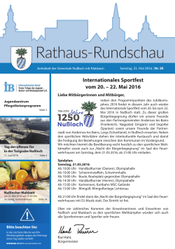 Internationales Sportfest vom 20. &ndash; 22. Mai 2016