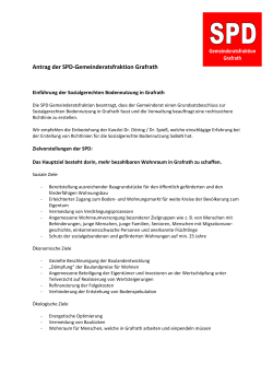 Antrag der SPD-Gemeinderatsfraktion Grafrath