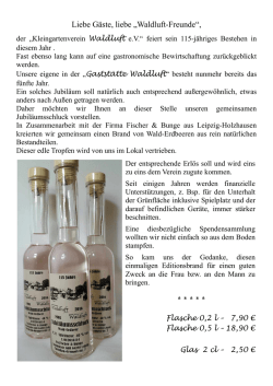 Jubil&auml;umsschluck