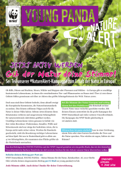 Gib der Natur deine Stimme!