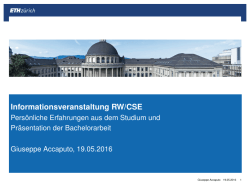 Informationsveranstaltung RW/CSE