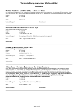 Veranstaltungskalender Wolfenbüttel