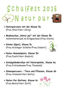 Herzlichen Willkommen zu unserem Schulfest am 21.05.2016 von