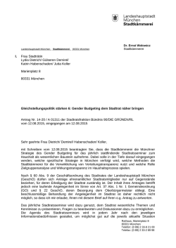 I. Frau Stadtr&auml;tin Lydia Dietrich/ G&uuml;lseren Demirel