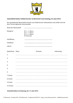 Schülerturnier - FC Bäretswil