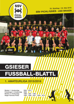 Fussball-Blattl Nr. 12 2015-2016 vom 22. Mai