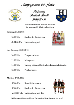 Festprogramm 60 Jahre