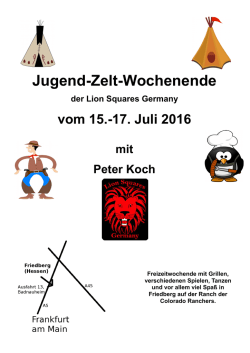 Jugend-Zelt-Wochenende - Lion Squares