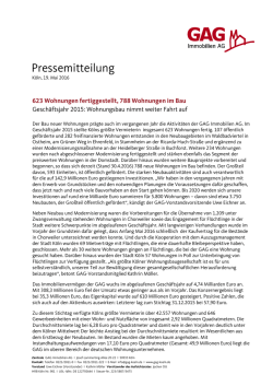 Pressemitteilung - GAG Immobilien AG
