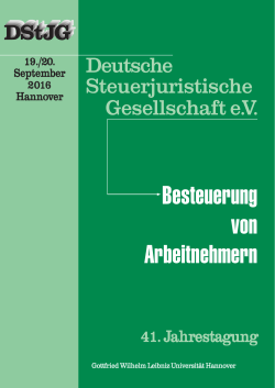 Programm zum - Deutsche Steuerjuristische Gesellschaft