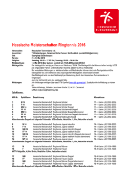Hessische Meisterschaften Ringtennis 2016