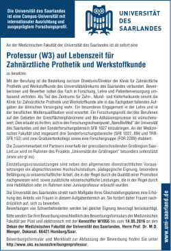 Professur (W3) - Universität des Saarlandes
